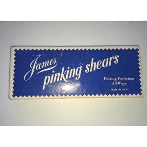 Vintage James Pinking Shears by Griffon Made in USA with Original‎ Box Silver